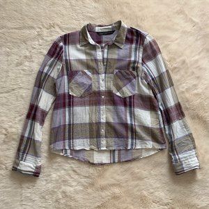 EUC Zara Plaid Blouse Purple XS